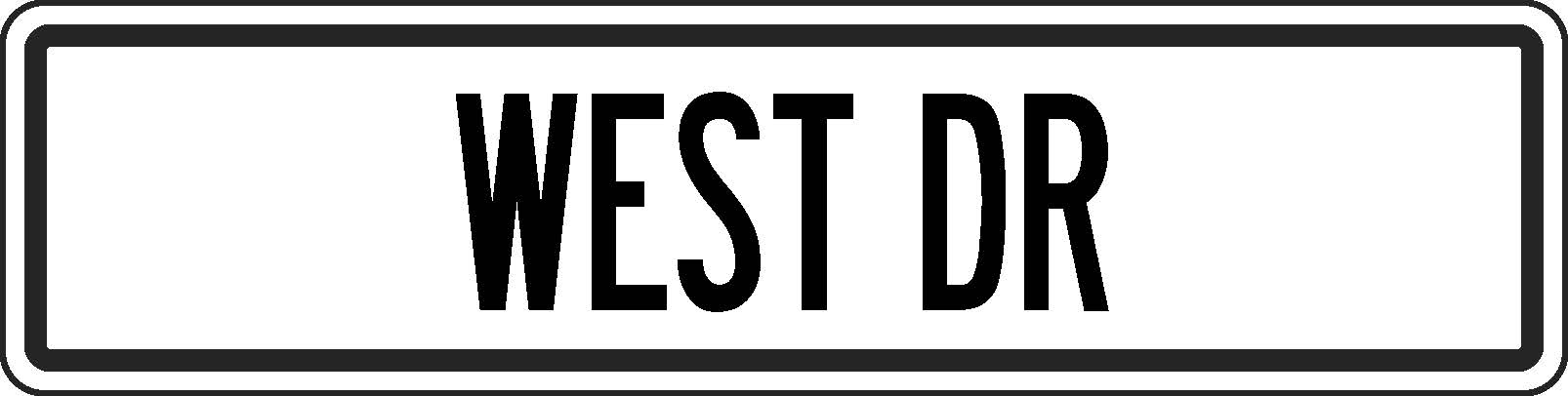 Traffic Sign - West Drive Example